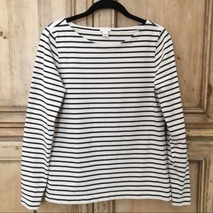 J. Crew Factory Breton style tee, navy striped